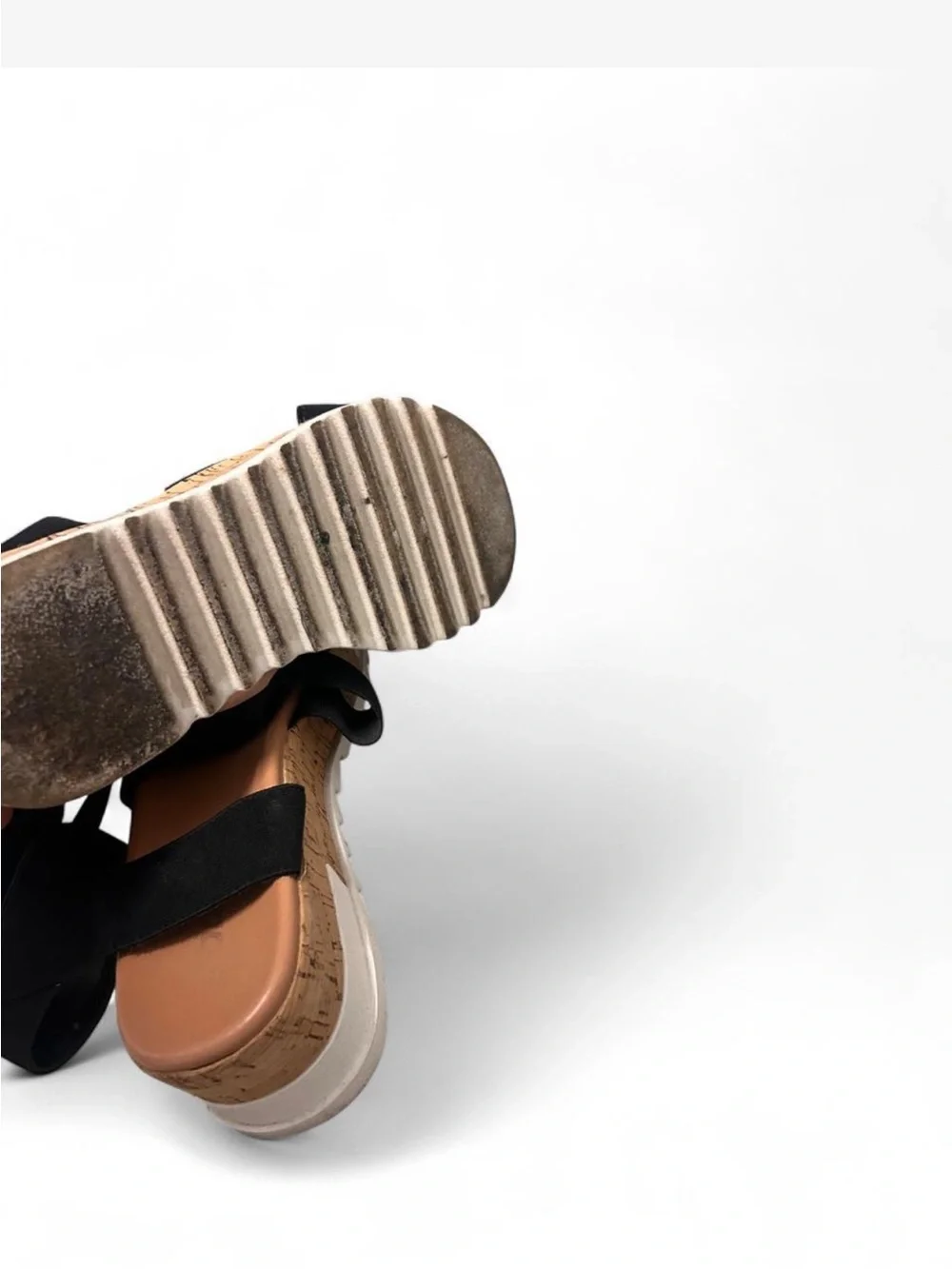 Women’s Black Cork Platform Sandals